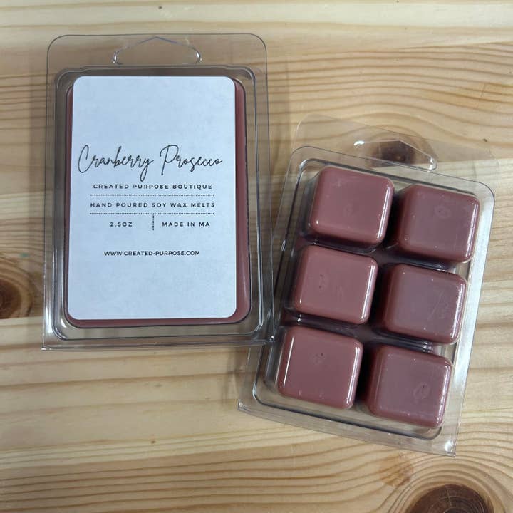Cranberry Prosecco - Soy Wax Melt - 2.5oz for wholesale by Created Purpose Boutique