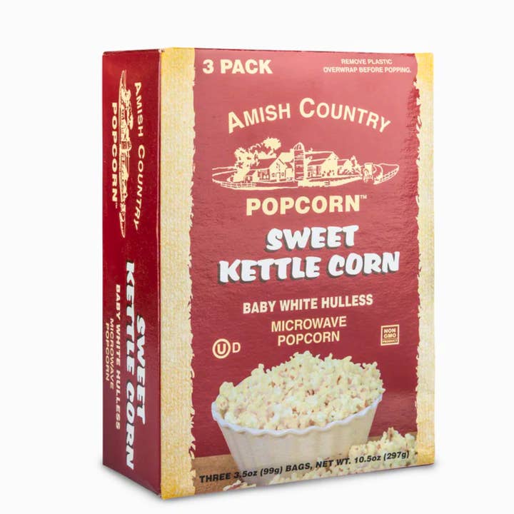Candy Barn Express - Wholesale Popcorn - Microwave Popcorn Sweet Kettle Corn - 3 Count Bags1