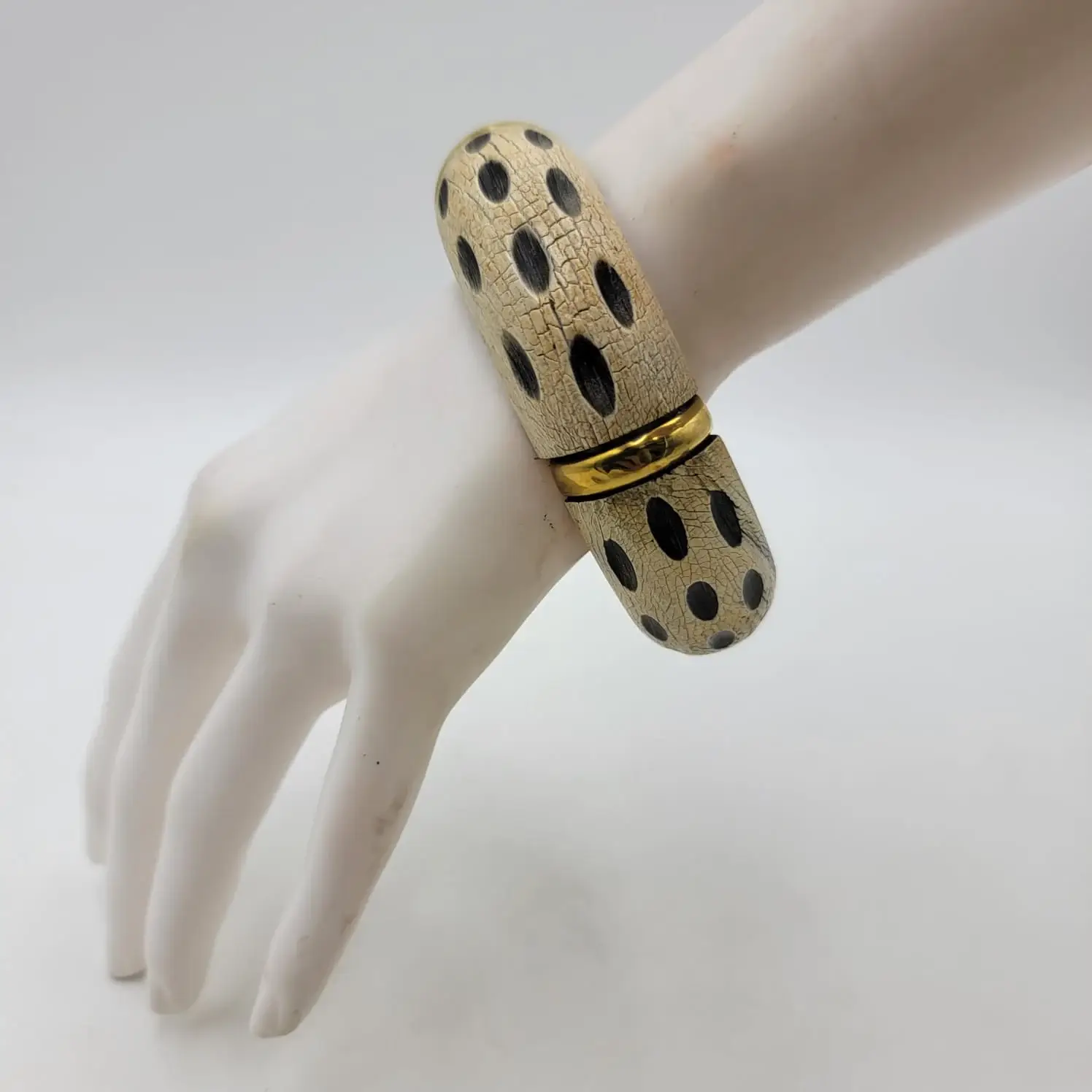 Treasure Jewelry - Wholesale Armband - Buffelhoorn Armband Dierenprint Armband met Messing Basis Hout6