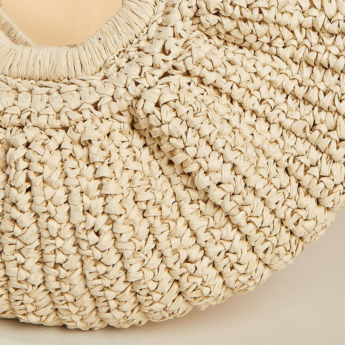 ACCITY - Wholesale Beach Bag - WOMEN PORTABLE MOON WOVEN STRAW BAG_CWAB08123