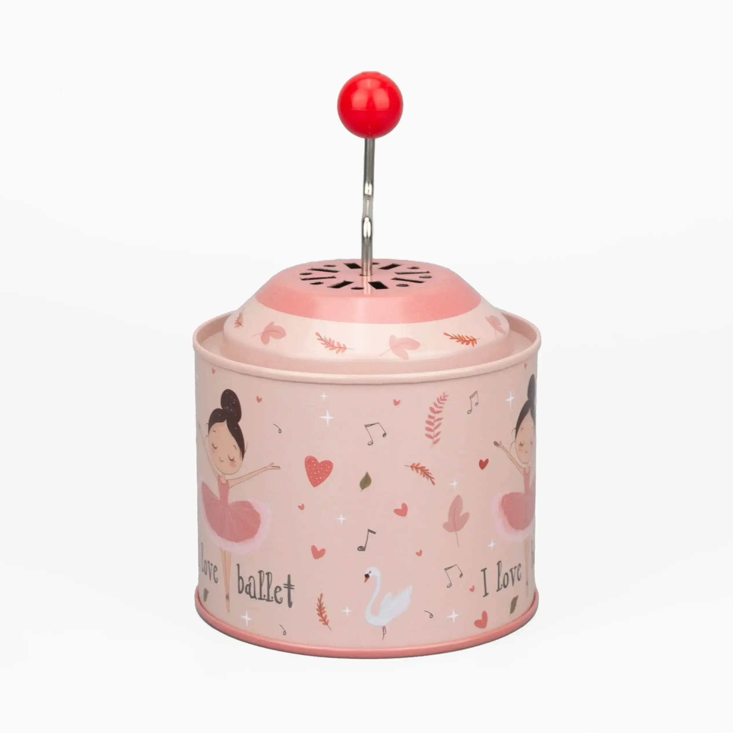giftland - Wholesale Music Box - Kids & Baby - Tin Barrel Hand Crank Music Box - Ballerina Theme 2