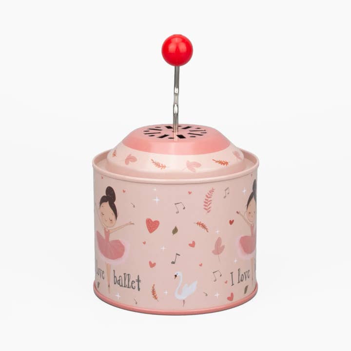 giftland - Wholesale Music Box - Kids & Baby - Tin Barrel Hand Crank Music Box - Ballerina Theme 2