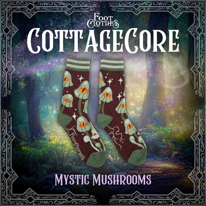 FootClothes LLC - Wholesale Socks - Unisex - Mystic Mushrooms Crew Socks22