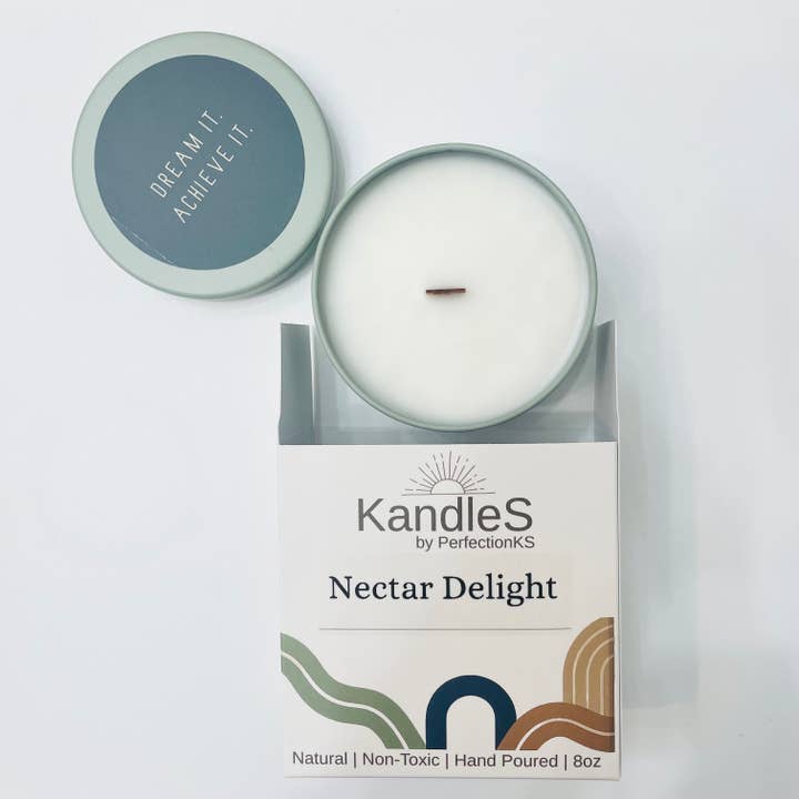 Nectar Delight Luxury Candle | Eco-Friendly Clean-Burning Wooden Wick Candle for wholesale by PerfectionKS