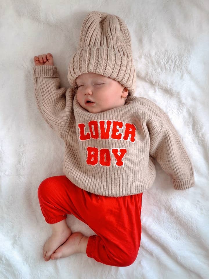 Strickpullover, Lover Boy Kakao für den Großhandel von SpearmintLOVE