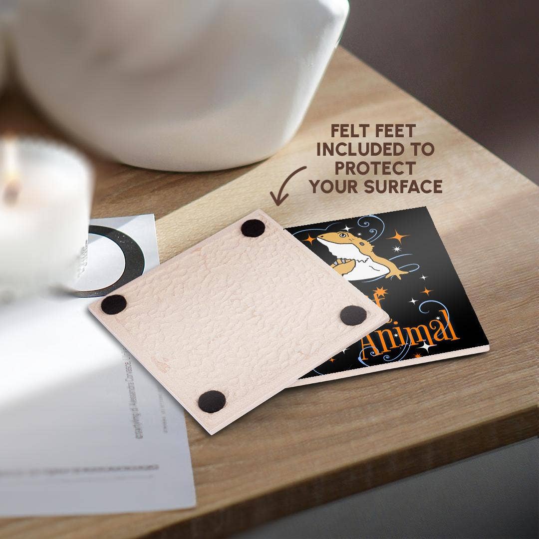 3dRose - Wholesale Coasters - 3dRose, Funny Cute Bearded Dragon Lizard My Spirit Animal Spirit Guide, Coaster3