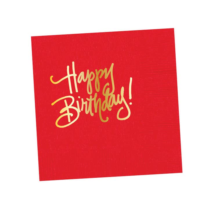 Natalie Chang - Wholesale Disposable Napkin - Happy Birthday! (16 colors) | Napkins7