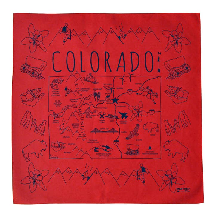 Maptote - Wholesale Bandana - Unisex - Colorado Bandana