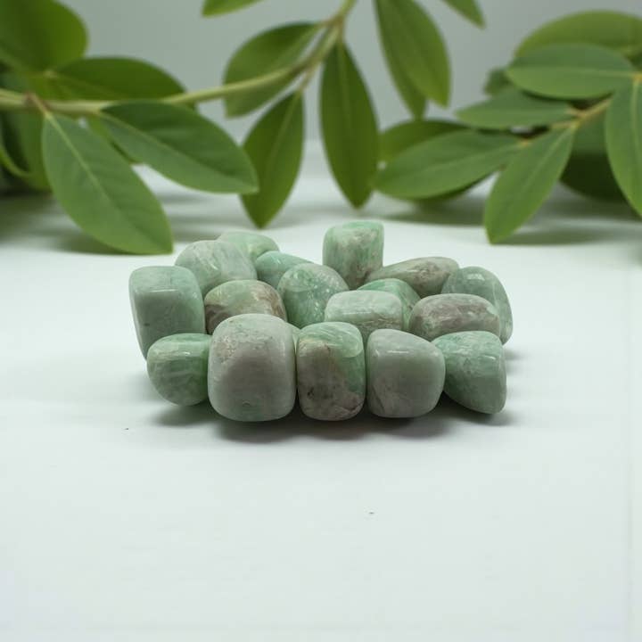 Amazonite Tumbled (India) 1KG/ 2.2lbs for wholesale by Quasar Gems USA