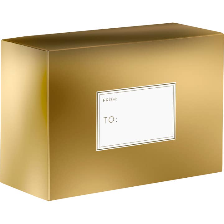 Metallic Gold Mailing Boxes - Medium for wholesale by Jillson & Roberts