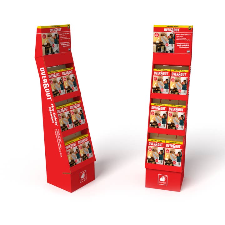 Over and Out Fire Blanket Display for wholesale by BulbHead