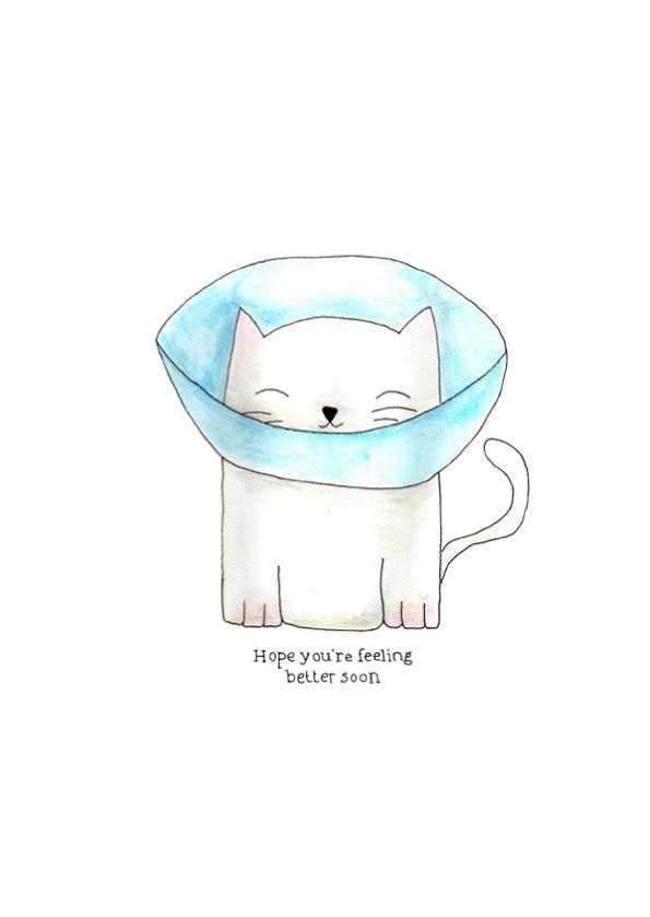 Studio Anne Bekkenutte - Vente Carte de bon rétablissement - J'espère que tu te sentiras bientôt mieux