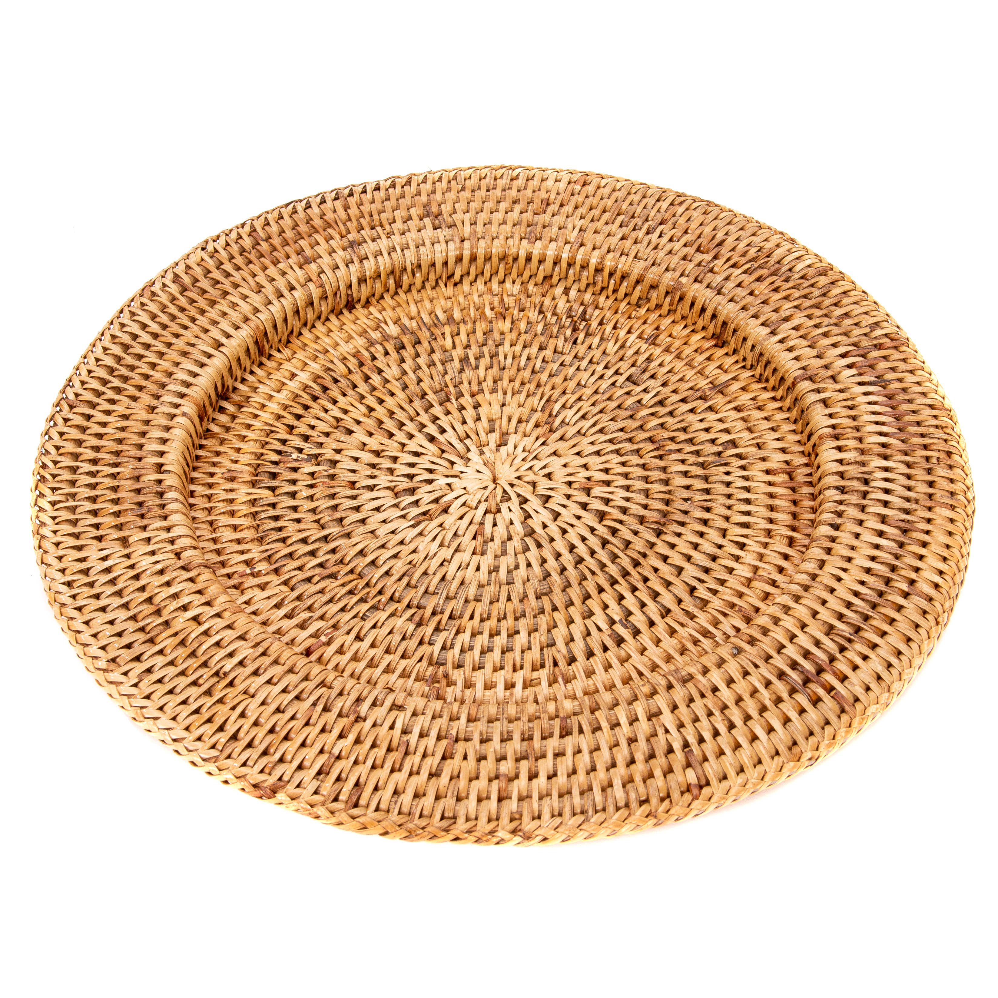 Artifacts Trading Company – wholesale Charger plate – Rattan Solid Weave Charger Plate5
