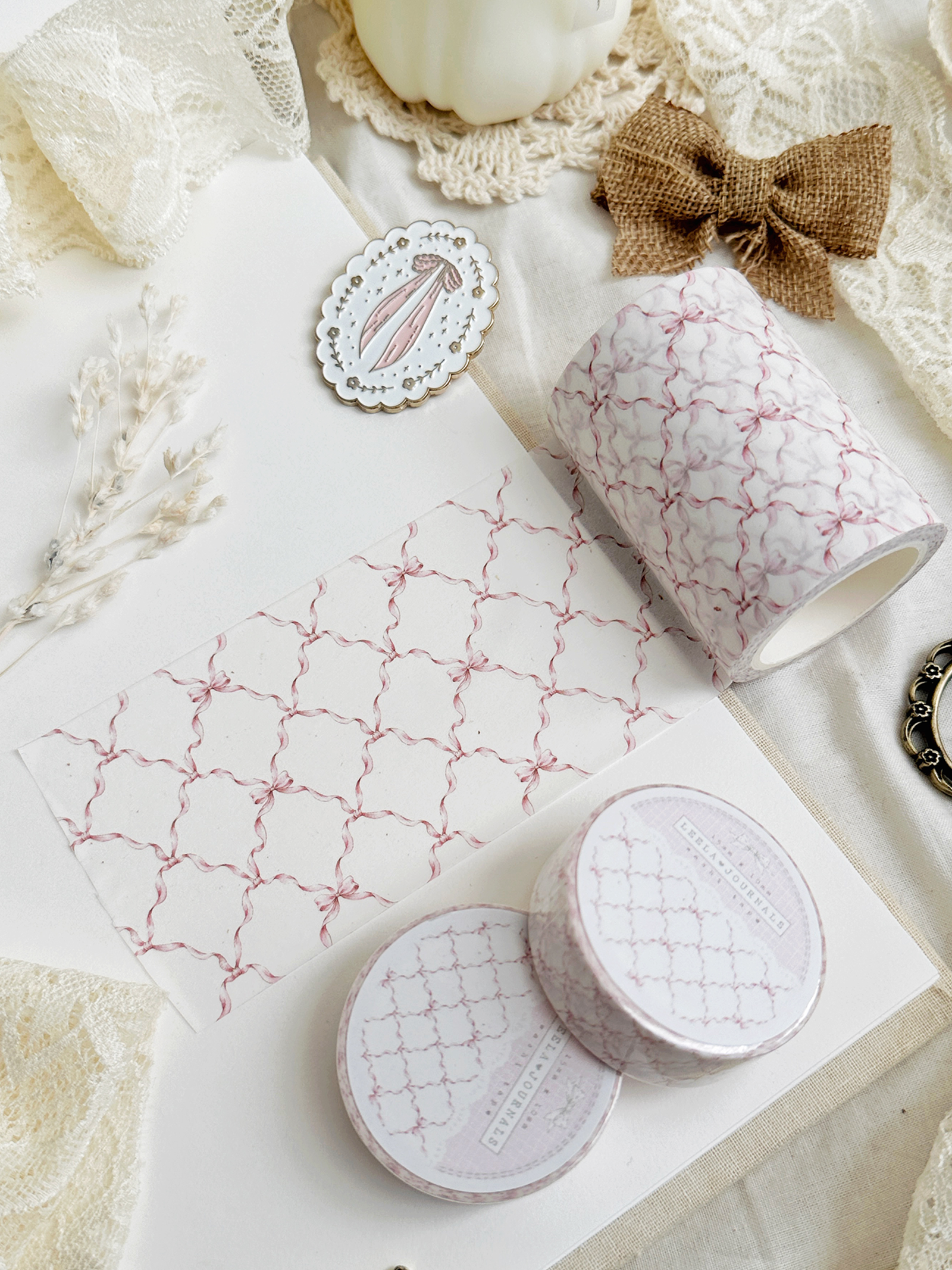 leelajournals – Großhandel Washi-Tape – Washi-Tape mit Schleifenmotiv und Spalier4