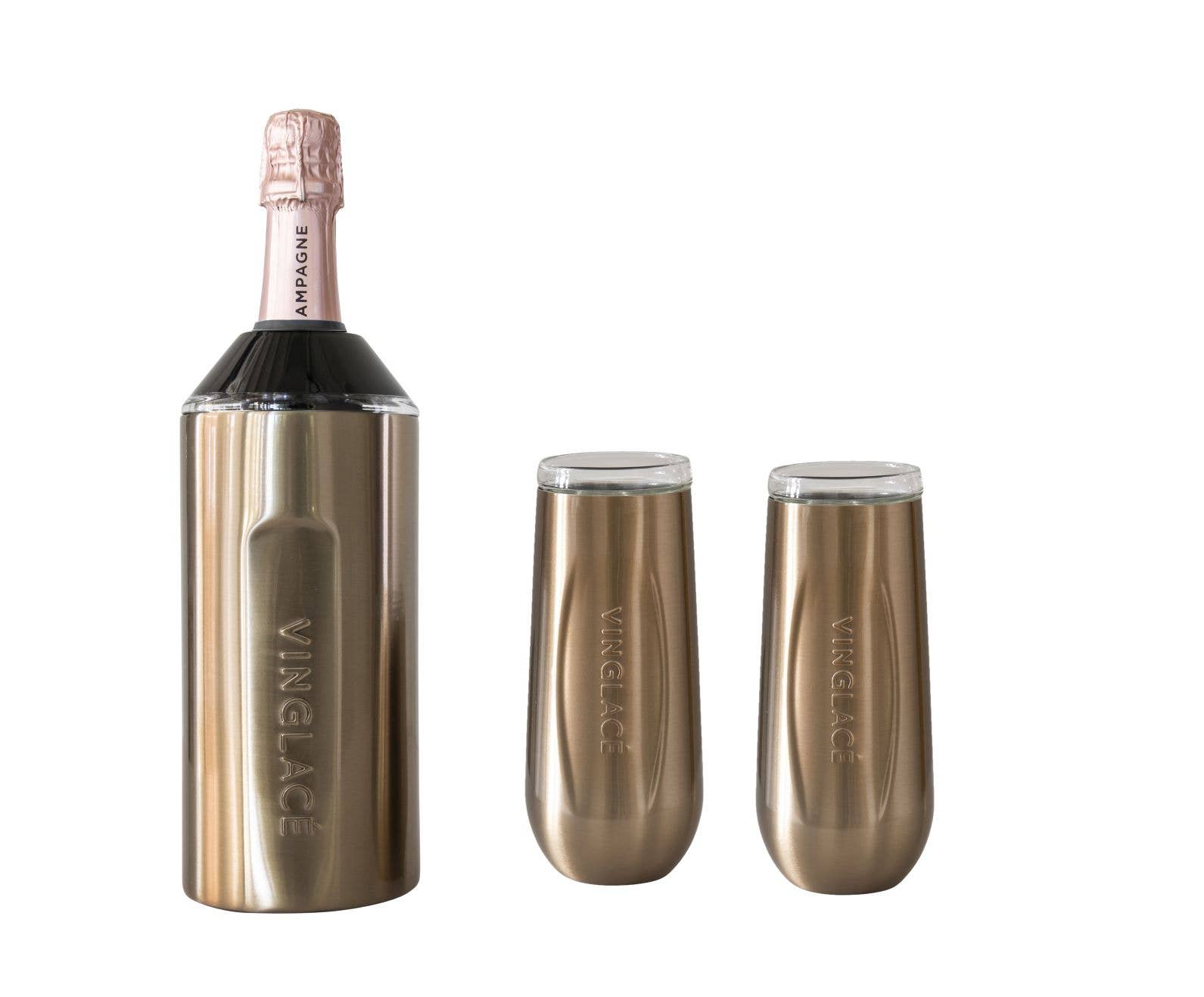 Vinglacé - Wholesale Wine Gift Bag - Champagne Gift Sets with Glass Lined Flutes7
