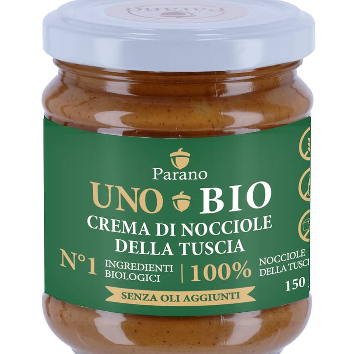 Az. Agr. Parano di Filesi Anselmo - Wholesale Nut Butter - UNOBIO hazelnut cream from Tuscia 100% 150 g gluten free0