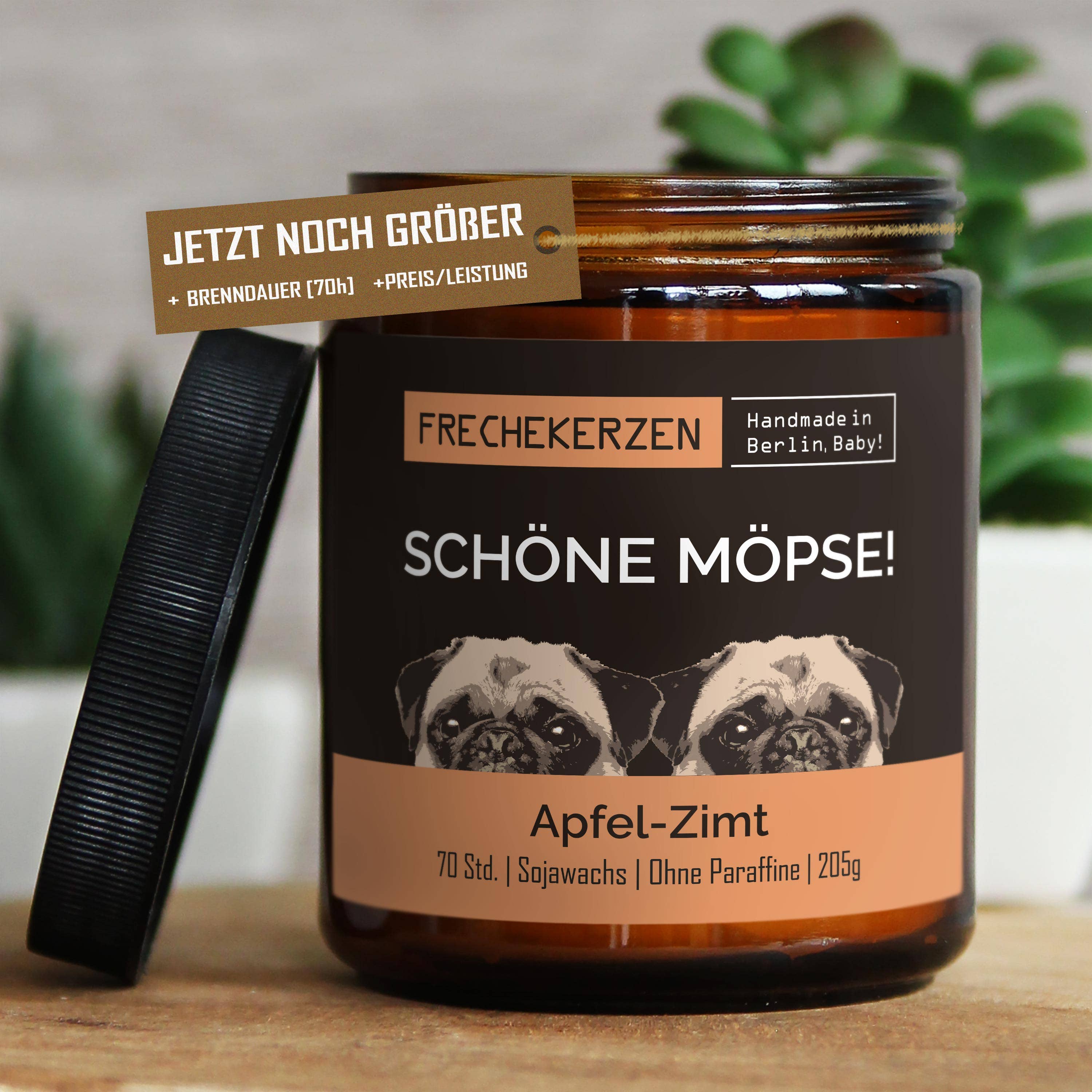 mysoy‎® Duftkerzen-Manufaktur – Großhandel Kerze im Glas / gefüllte Kerze – Duftkerze mit Spruch | schöne möpse!| Geschenk Soja2