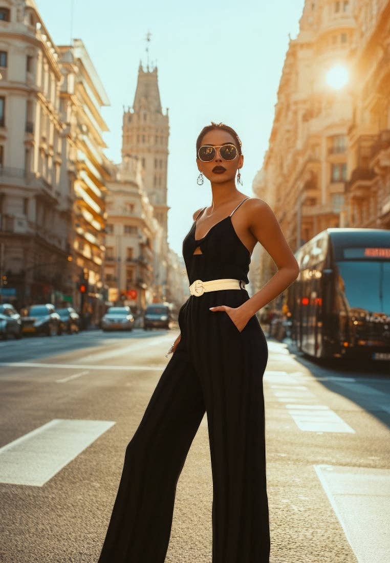 Be Sunset – wholesale Jumpsuit - Dam – Soleil Mai svart jumpsuit