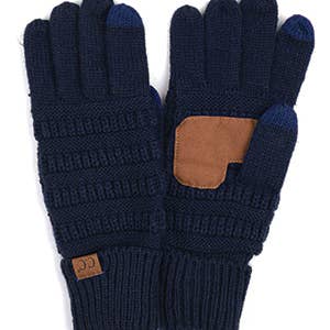 Accessorize Me – Luvas - Mulher por atacado – Luvas de toque inteligente com nervuras CC5