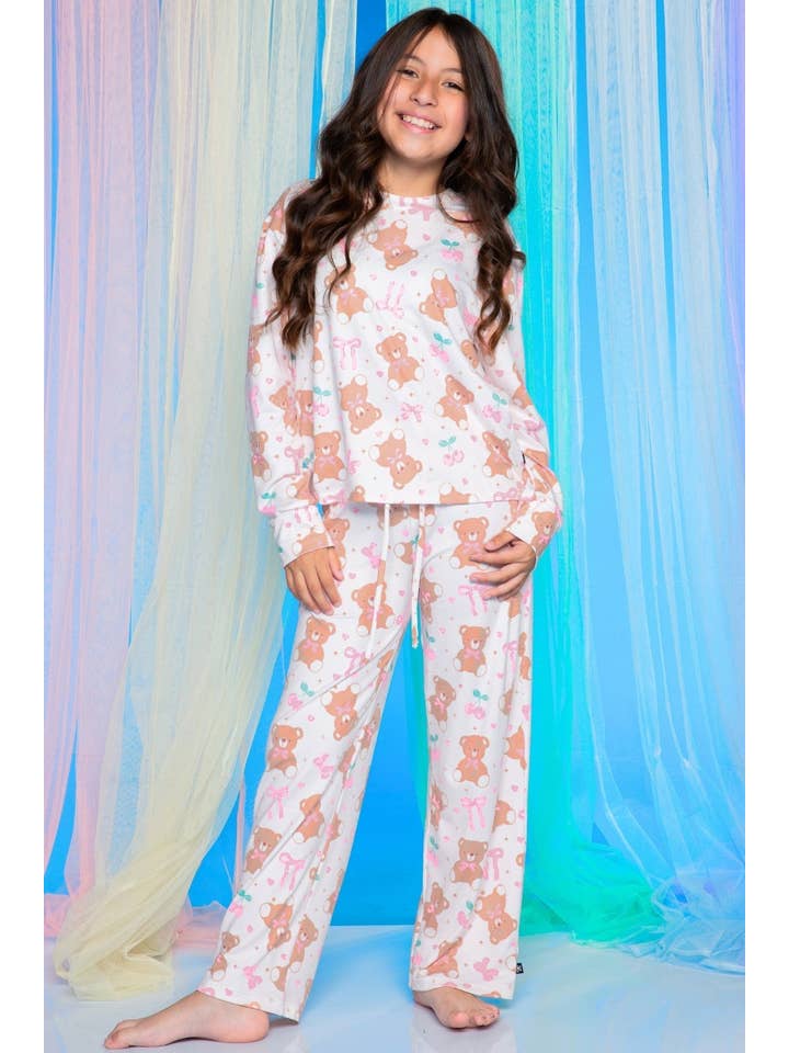 PixieLane - Vendita all'ingrosso Set loungewear - bambini - Pantaloni Easy Tee & Karate a manica lunga Simply Soft