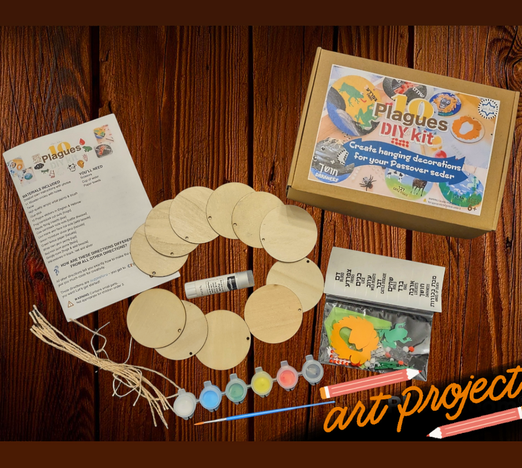 Eclectic Judaica – Kit de artesanato DIY - Criança por atacado – Kit Artesanal Passover 10 Pragas1