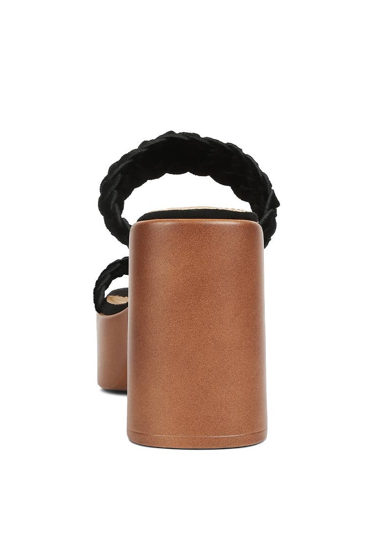 Rag Company - Wholesale Platform Heels - Women's - Misaki Braided Detail Chunky Sandals3