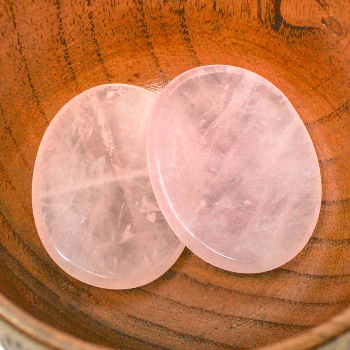 Groothandel in rozenkwarts Crystal Worry Stone voor wholesale door Azenway