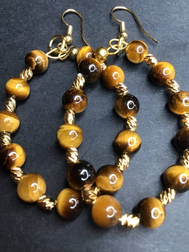 Bruine tijgeroog groothandel voor wholesale door Shaes` Earring Palace