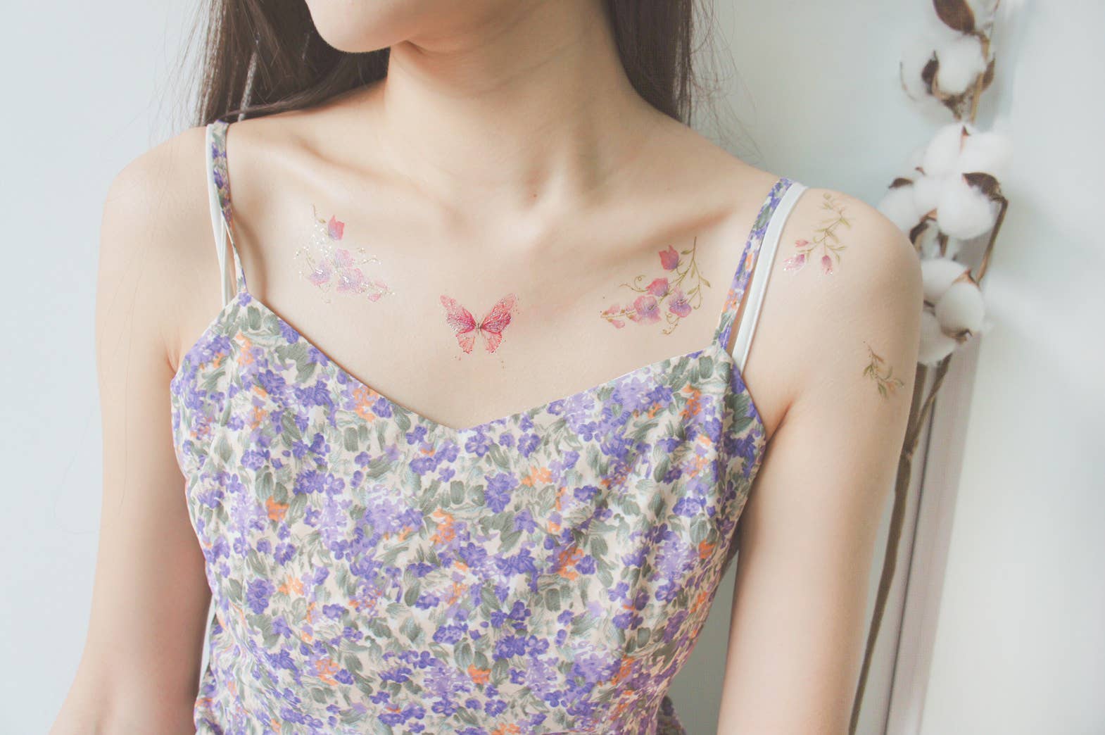 PAPERSELF - Wholesale Temporary Tattoo - Butterflies In The Garden Temporary Tattoo Sticker4