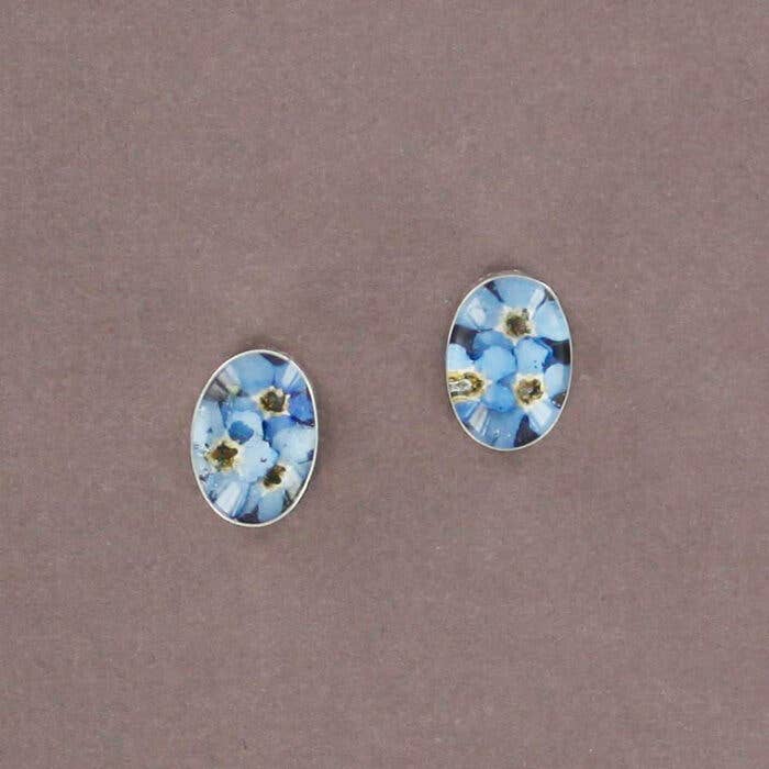Oval Floral Post Earring XEMR-E4P-MD for wholesale by Sadie Green's Jewelry