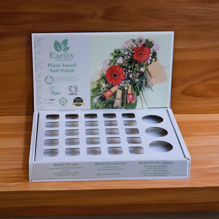 Earthy Nail Polish Counter Display Unfilled for wholesale by Earthy Nail Polish