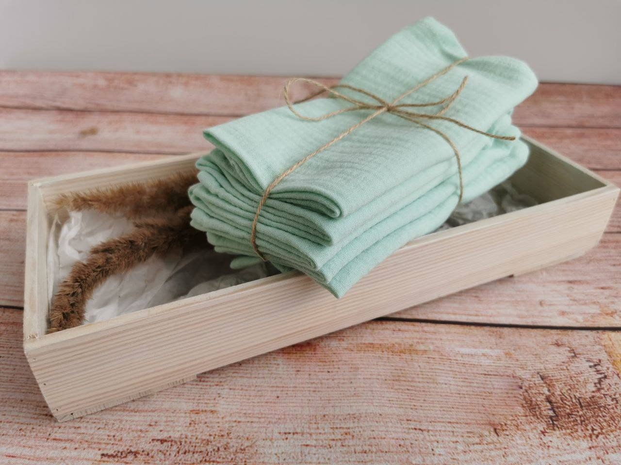 Bloom Pads - Wholesale Dinner & Cloth Napkin - Organic cotton muslin napkin Set of 5, Soft Handkerchiefs3