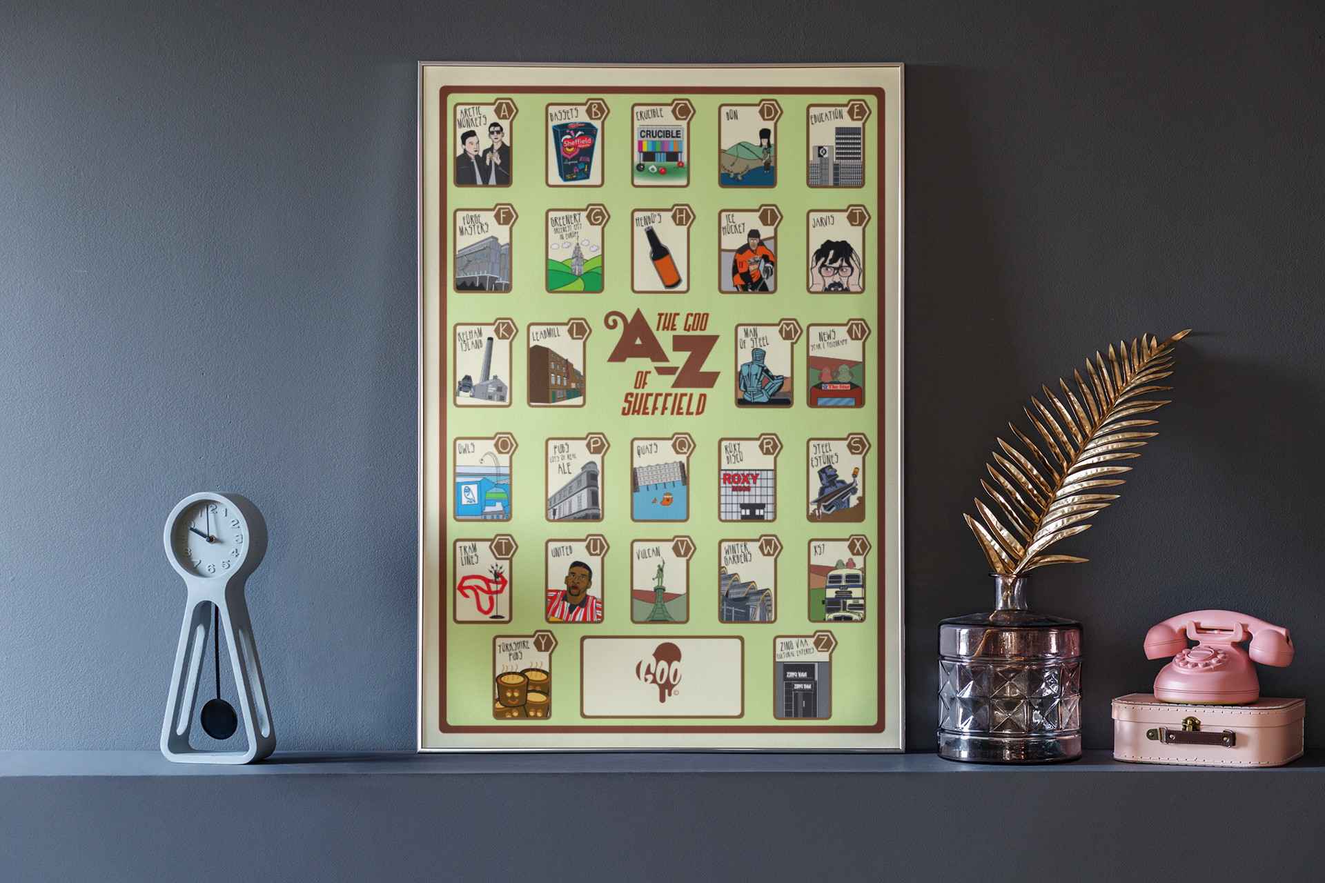 Matt Cockayne Illustration – wholesale Art print – Sheffield A - Z1