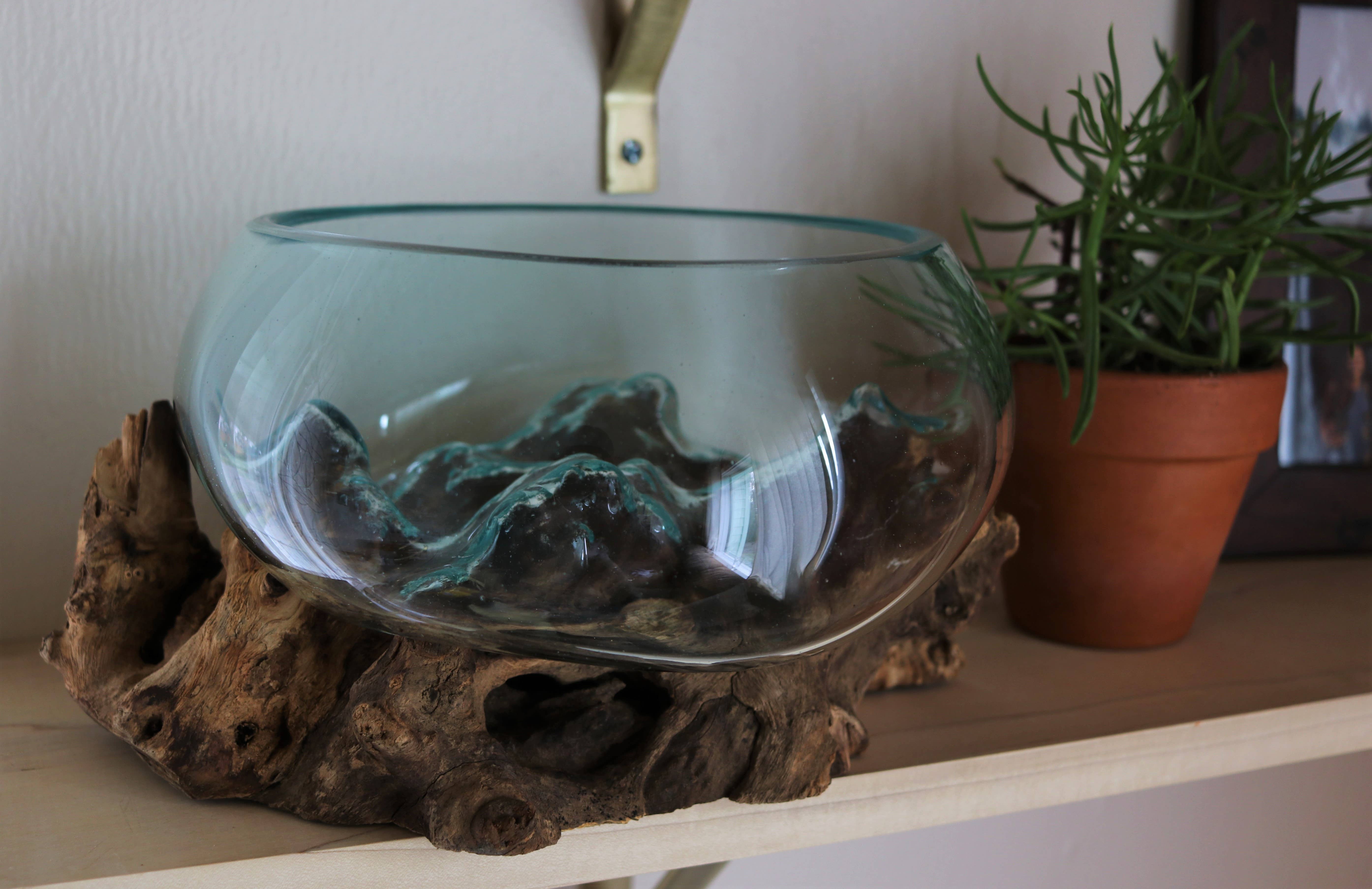 Cohasset Gifts - Wholesale Decorative Tabletop Object - Wide Mouth Cohasset Molten Glass - Approx 24cm across4