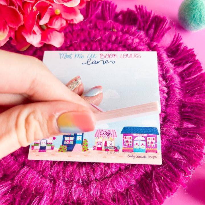Emily Cromwell Designs - Wholesale Sticky Notes - Meet Me at Book Lover's Lane Sticky Notes 3" x 3"2