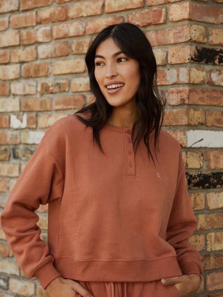 Tierra Cropped Sweatshirt for wholesale by Jen Zeano Designs