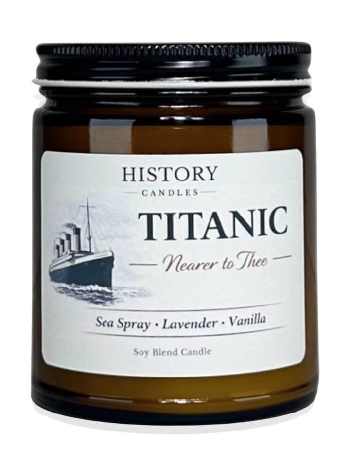 Titanic 1912 - History Candle - Sea Spray and Lavender for wholesale by History Candles