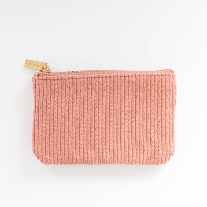Elyse Breanne Design - Wholesale Coin Purse - Women's - Peony Corduroy Coin Pouch