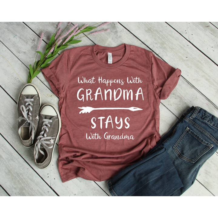 What Happens At Grandma's Stays With Grandma T-shirt for wholesale by VibeClothing