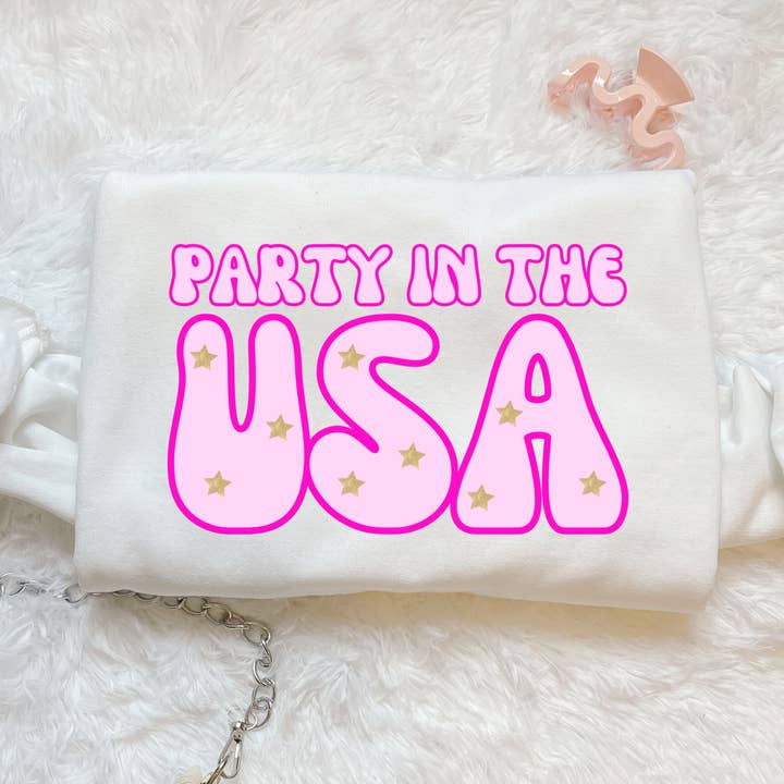 Party In The USA Preppy Graphic Tee/Sweatshirt for wholesale by XO Wholesale