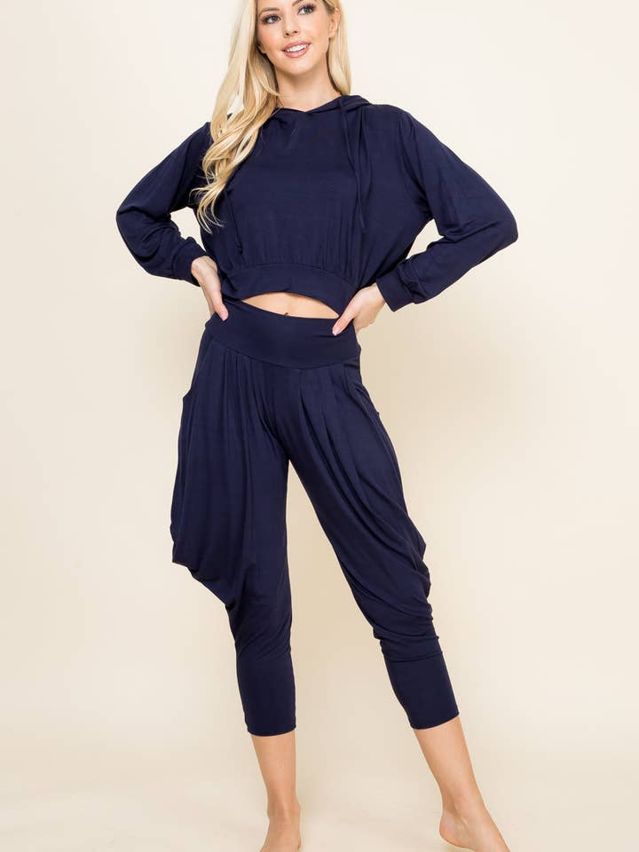 Kooniez Conjunto - Azul Marinho por atacado de Kooniez