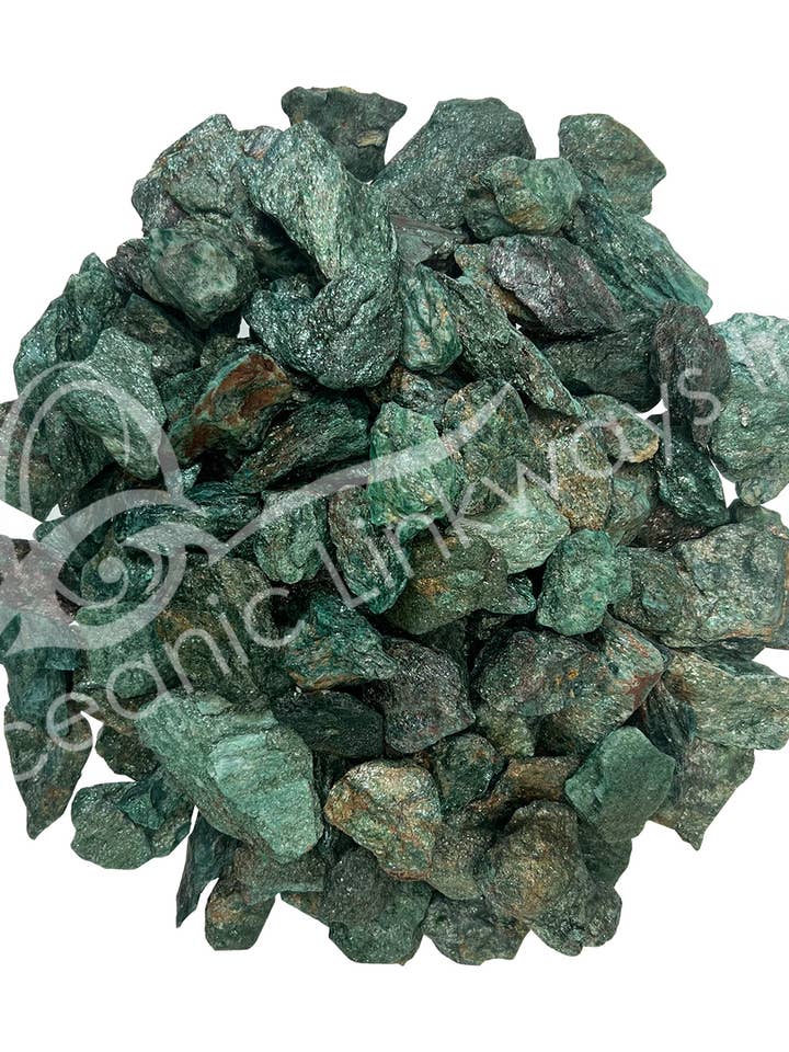 ROUGH - FUCHSITE, GREEN 1-3" (KG) for wholesale by Oceanic Linkways Inc