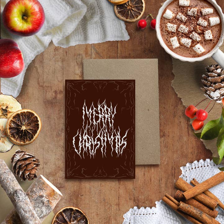 Tied Fates - Wholesale Christmas Card - Metal Font Christmas Card