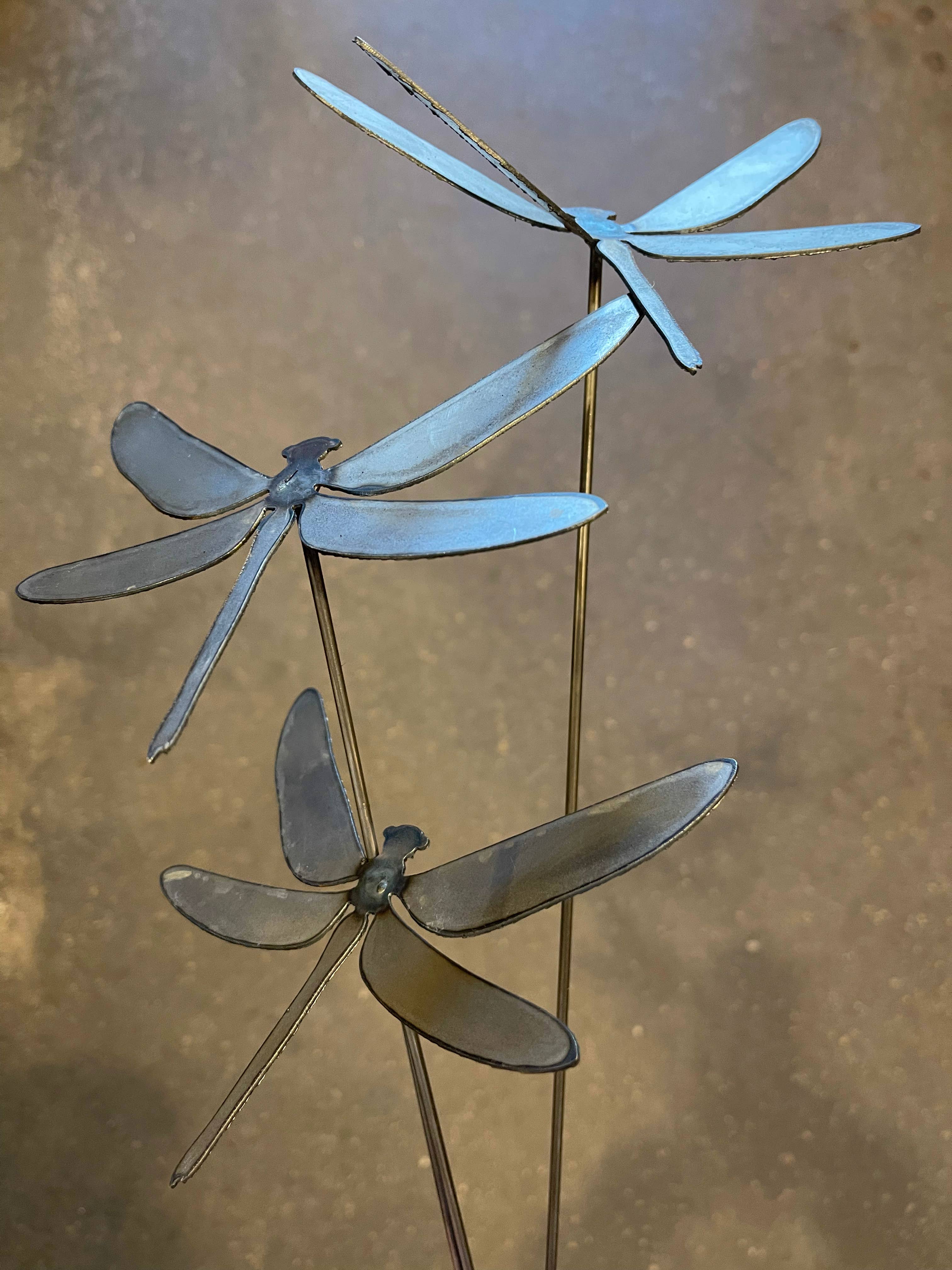 608 The Factory - Wholesale Garden/Lawn Stake - Metal Dragonfly Garden Stake Set of 24 Dragonflies1