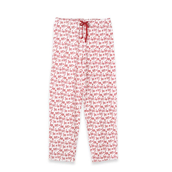 Tesa Babe - Vente Bas de pyjama – unisexe - Pantalon de pyjama en bambou pour adultes Ho-Ho-Ho de Noël - Assorti pour la famille0