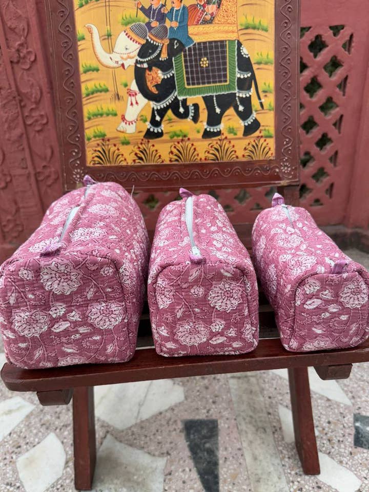 Bolsa de cosméticos con estampado antiguo Bolsas de aseo para uso diario para venta al por mayor de GYPSY STUDIO