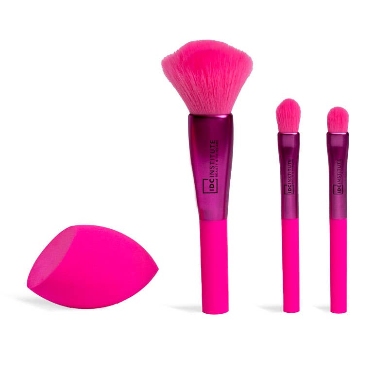 Aquarius Cosmetic SLU - Wholesale Makeup Brush Set - IDC INSTITUTE MAKEUP BRUSHES & BLENDER SET 4PCS1