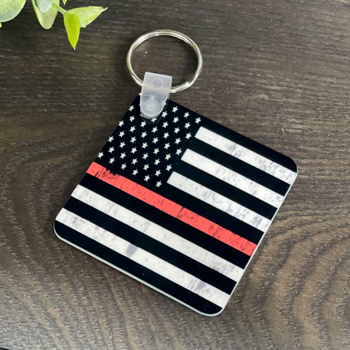 CMD Wholesale - Wholesale Keychain - Unisex - Thin Red Line Keychain0