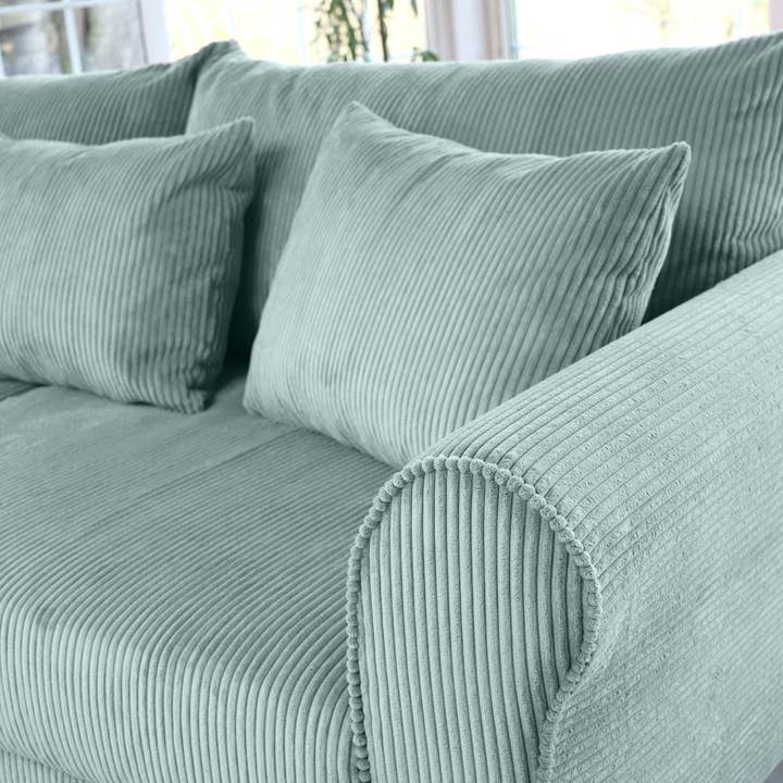 SCANDINAVIAN STORIES by MARTON - Wholesale Sofa - Turku 4-seater sofa/sofa bed Corduroy, Dusty Blue, removable & washable covers8