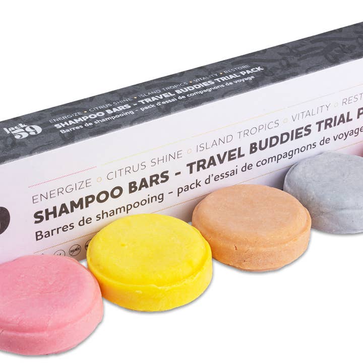 Shampoo Bars - Travel Buddies Trial Pack - Jack59 for wholesale by Jack59 Inc.